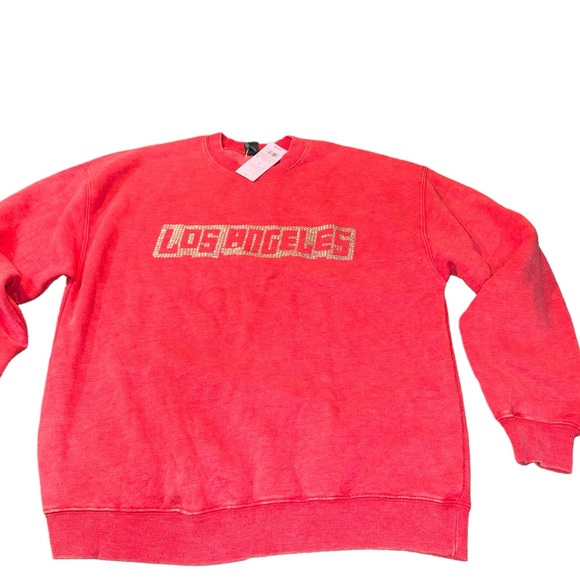 Wild Fable Women's Los Angeles Rhinestone‎ Sweatshirt- Size S - Picture 1 of 9